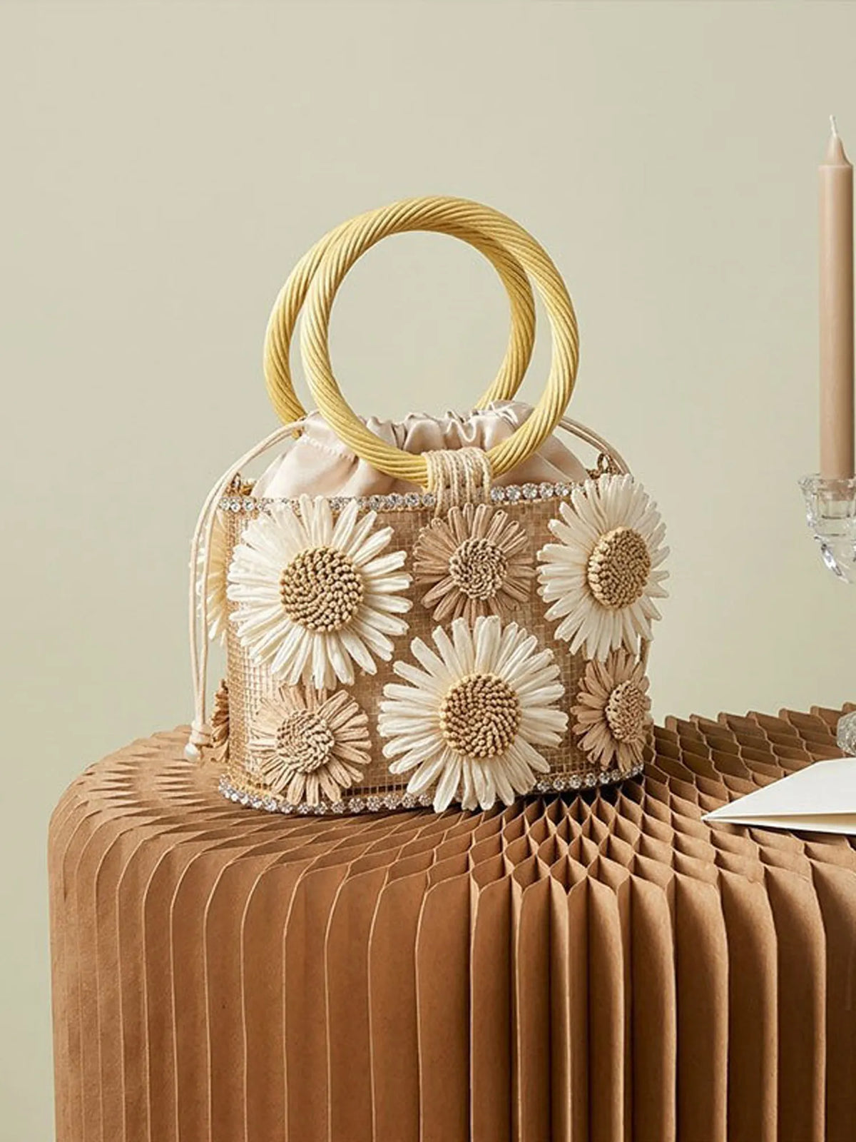 Clara Daisy Rhinestone Handbag