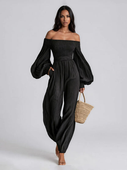 Genesis Balloon Sleeve Ruch Jumpsuit