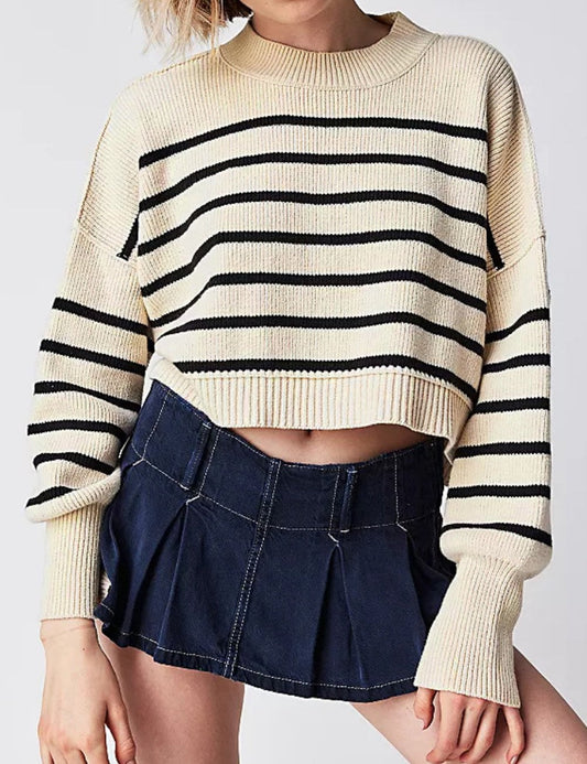Solid Color Round Neck Simple Sweater