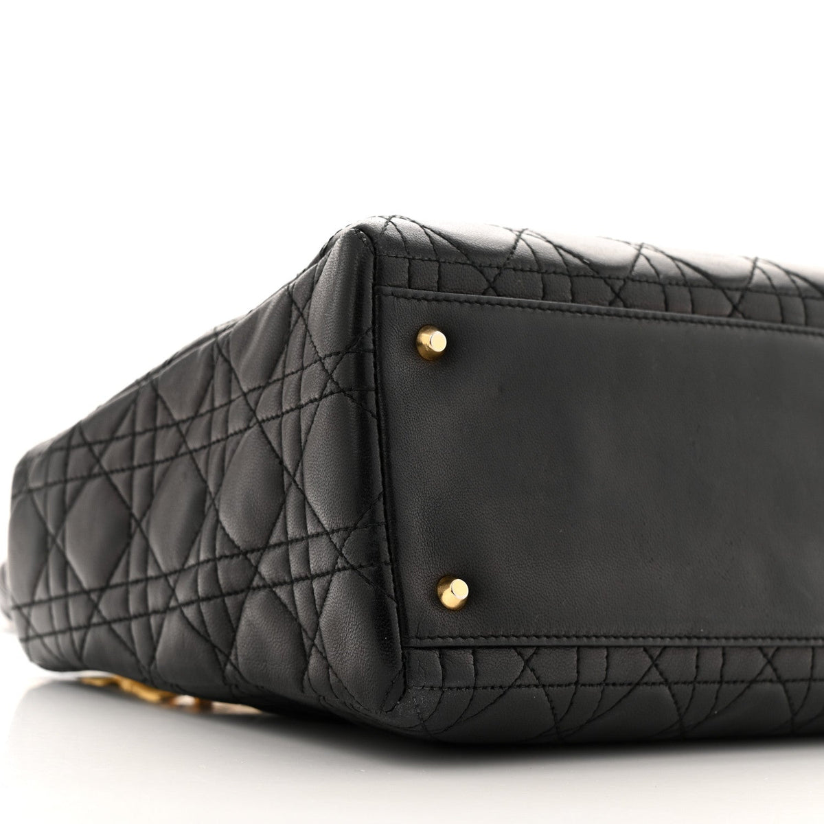 Lambskin Cannage Medium Lady Dior Black