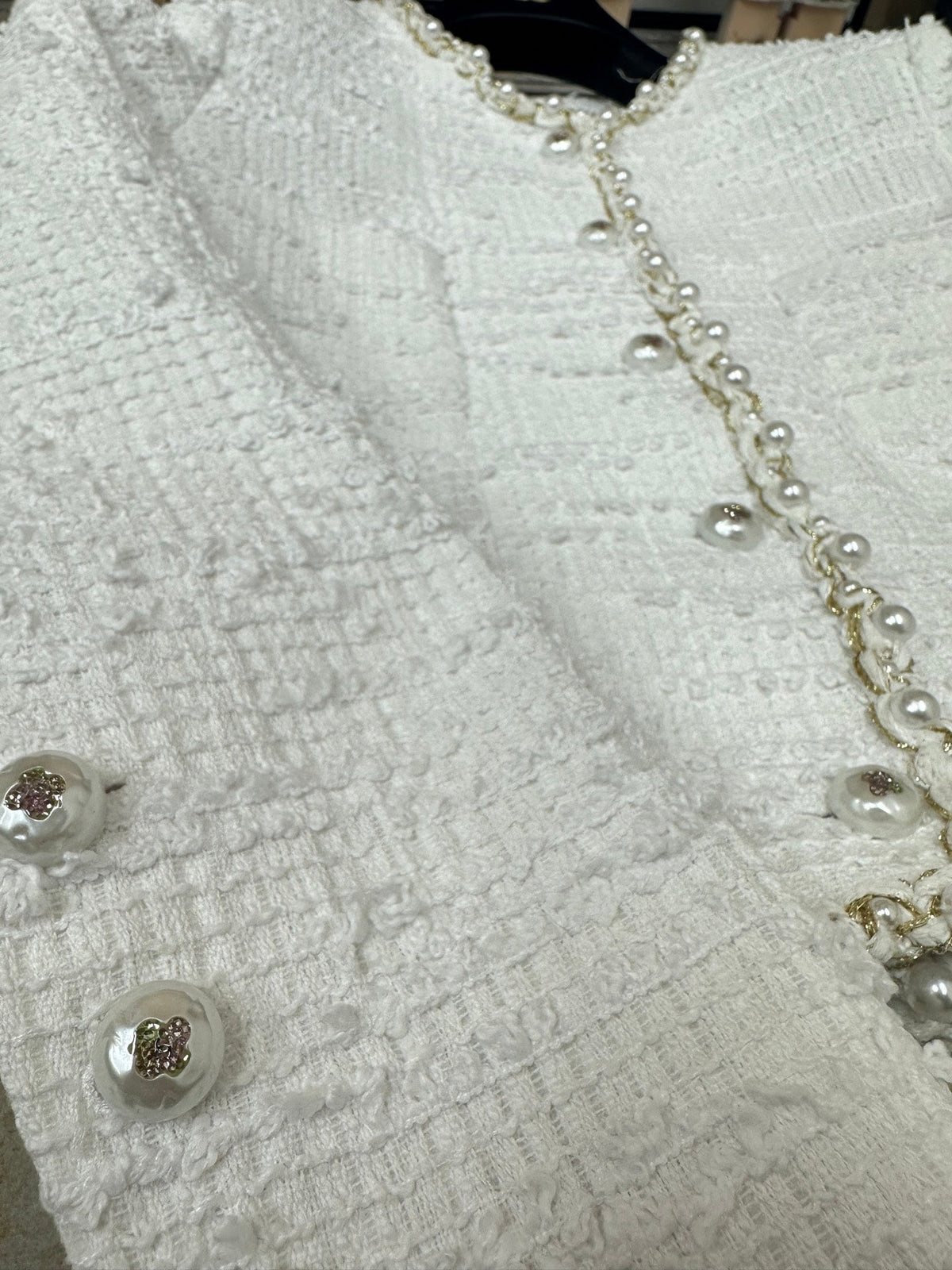 CC Jacket White Cotton Polyamide 237359
