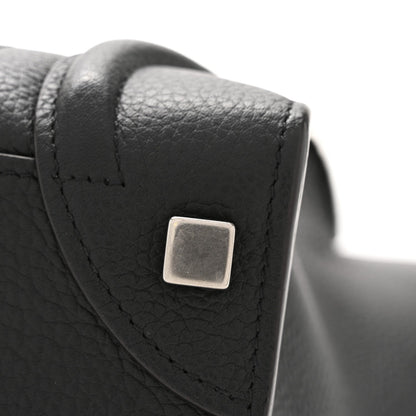 Drummed Calfskin Micro Luggage Black