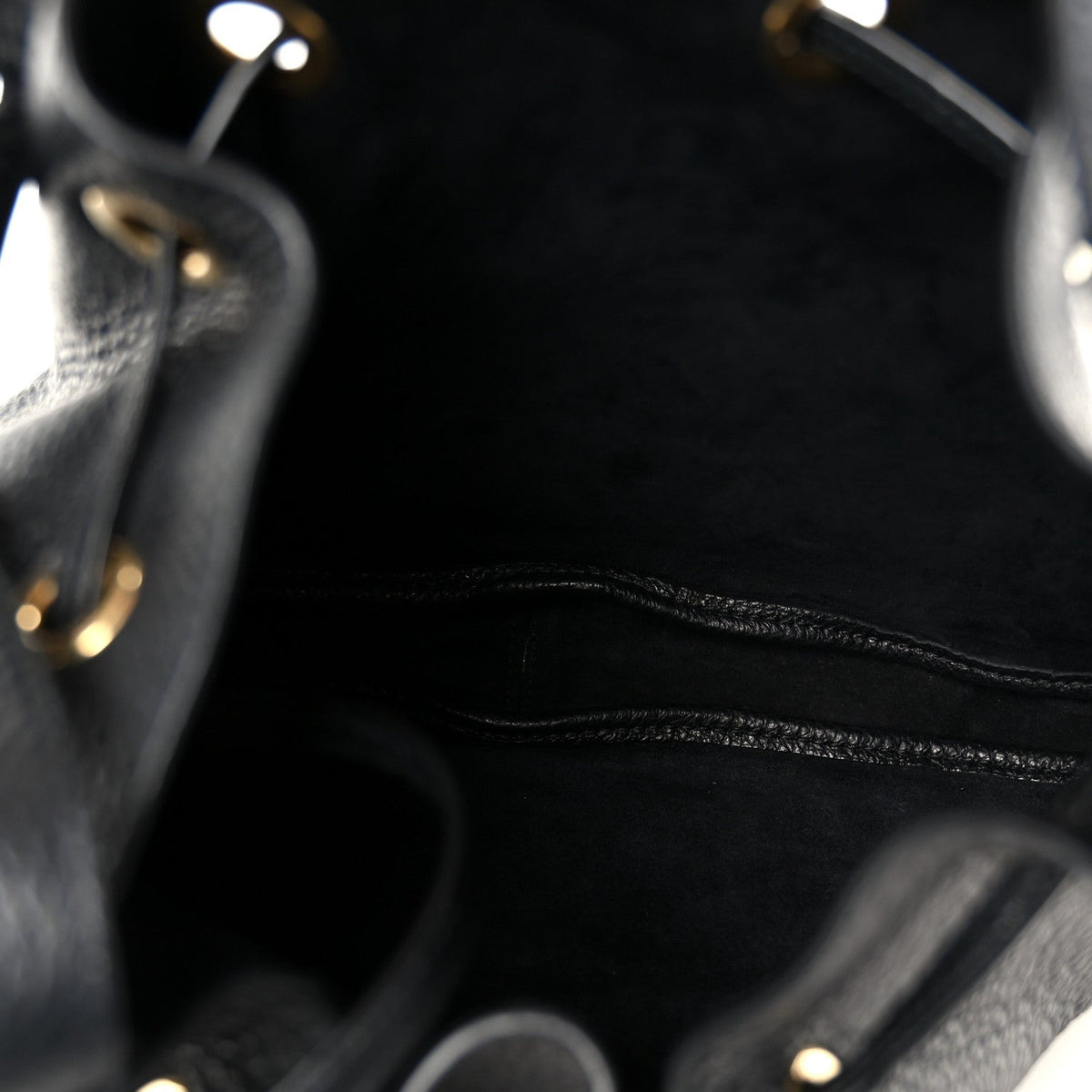Grained Deerskin Paris VII Small Flat Hobo Black