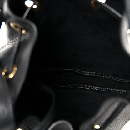 Grained Deerskin Paris VII Small Flat Hobo Black