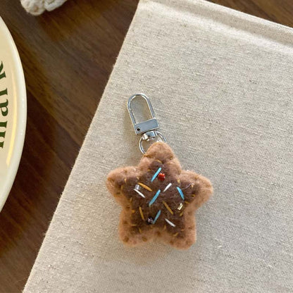 Colorful Beads Star Pendant Keychain Bag