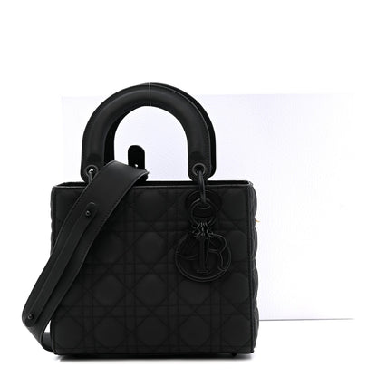Ultra Matte Calfskin Cannage Small My ABCDior Lady Dior Black