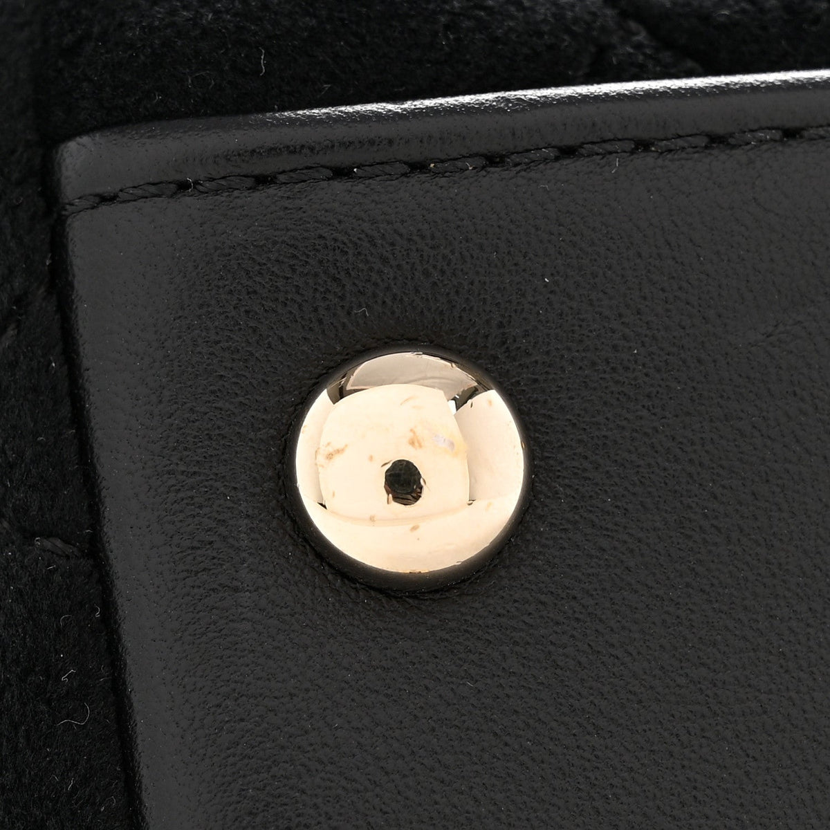 Velvet Crystal Quilted Extra Mini Coco Handle Flap Black