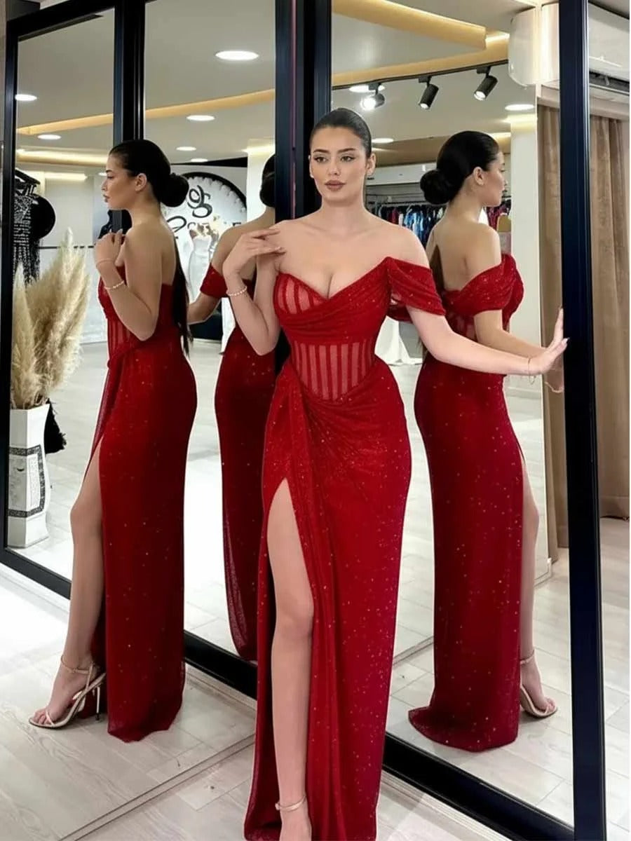 Antonella Maxi Dress In Red