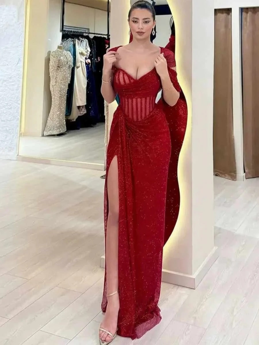 Antonella Maxi Dress In Red