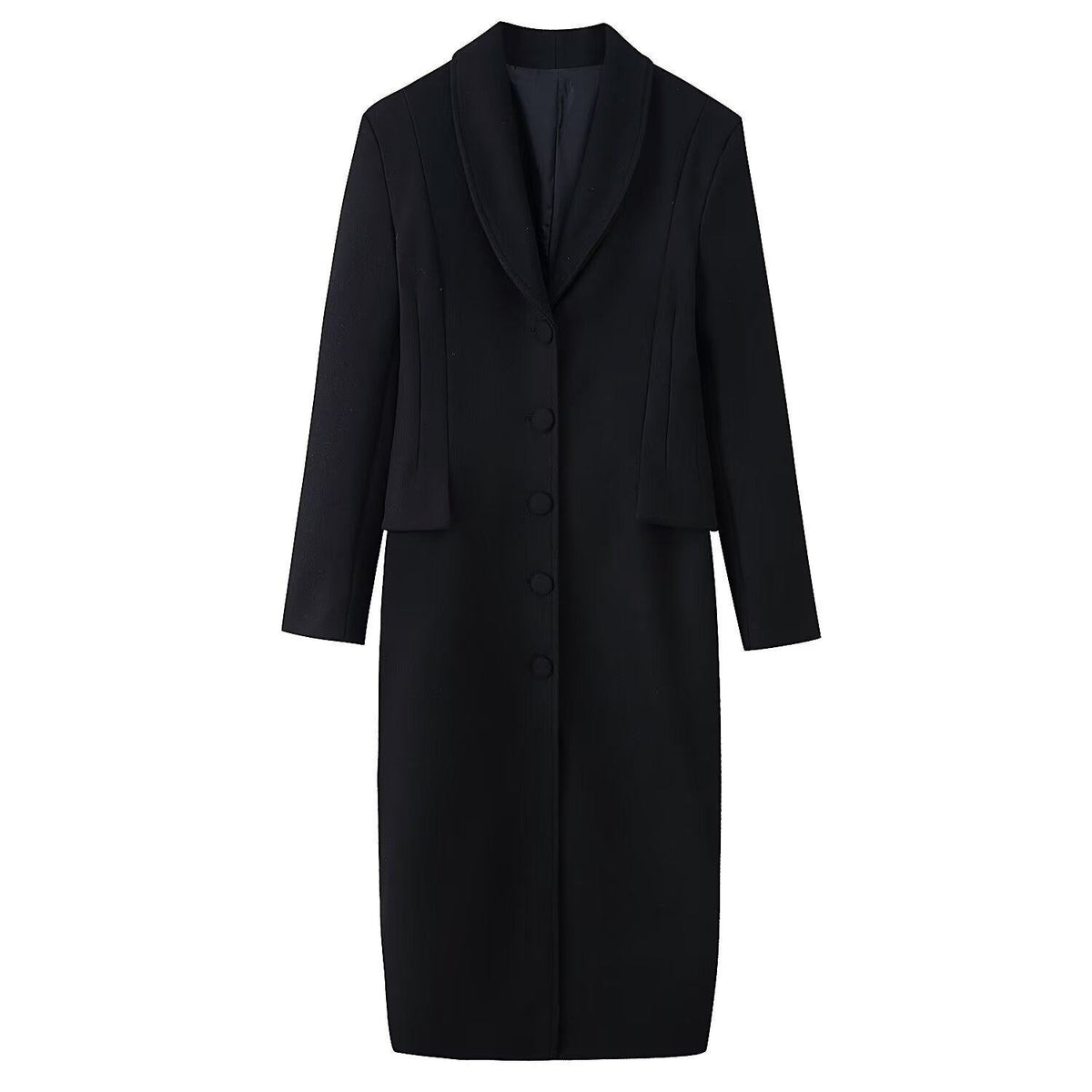 Wool Trench Coat With Belted Waist