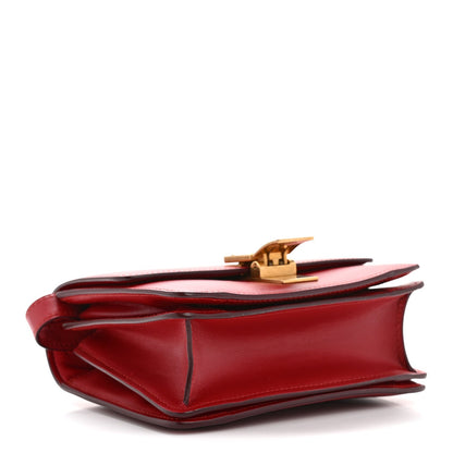 Smooth Calfskin Small Classic Box Flap Bag Red