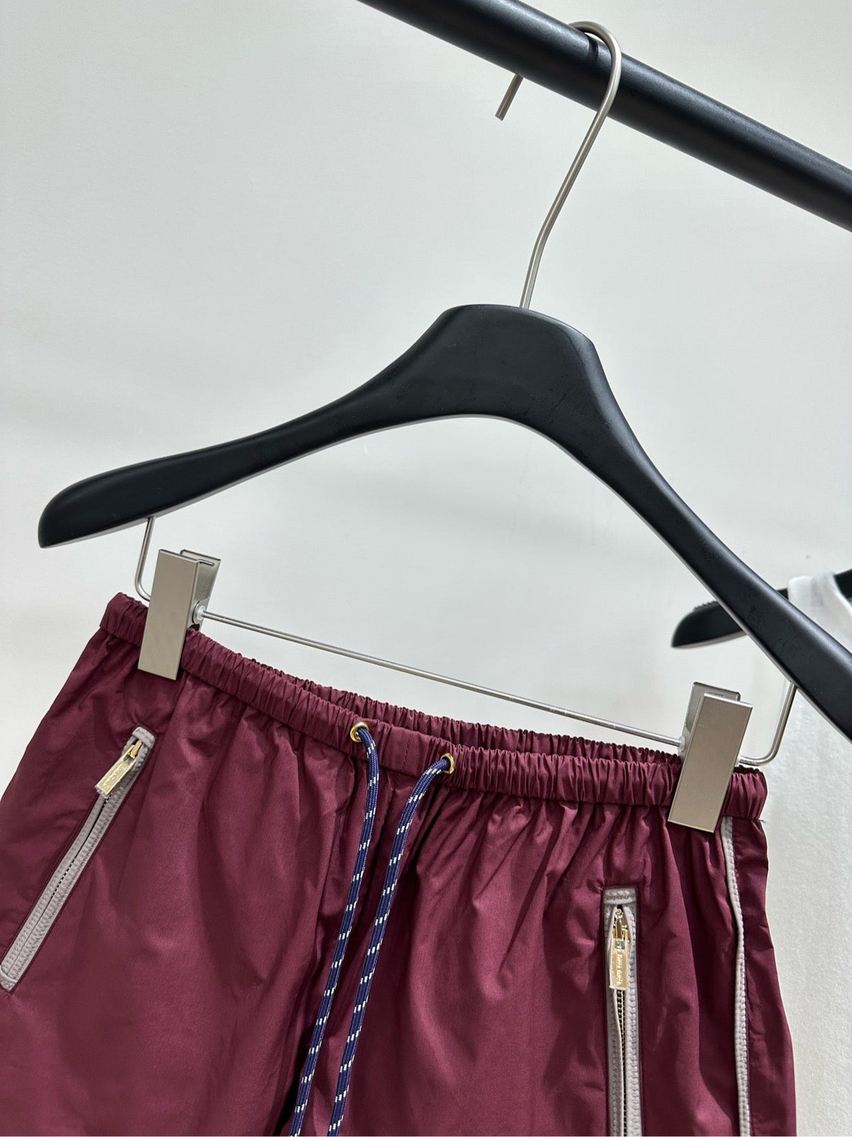 Miu Shorts Burgundy Windproof Fabric 349727