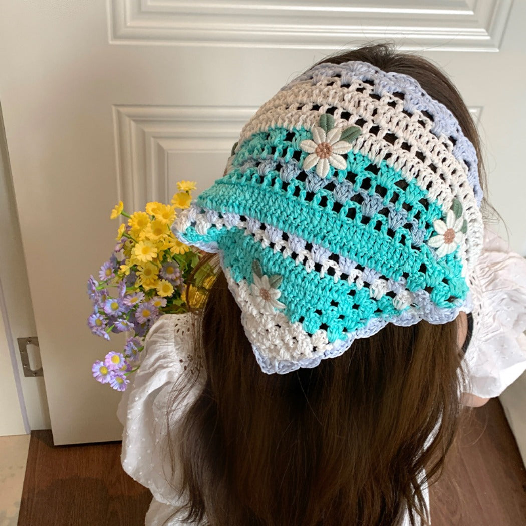Haila - Dopamine Floral Triangle Headscarf  – Cheerful &amp; Stylish