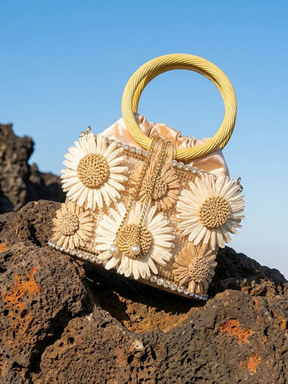 Clara Daisy Rhinestone Handbag