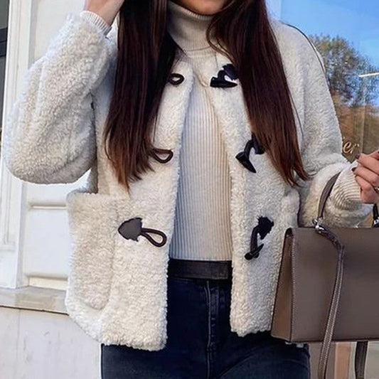 Short Sleeve Plush Pocket Jacket