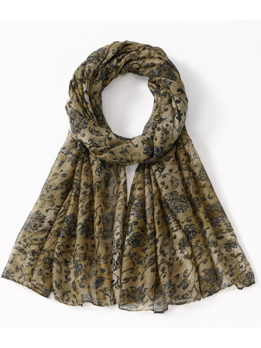Scarvii - Vintage Scarf with Floral Print