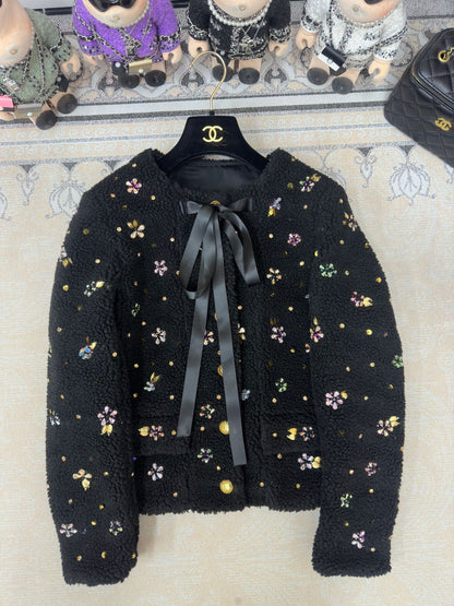 CC 25 Tweed Jacket Butterfly Black Laine Wool Polyester 251958