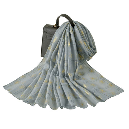 Scarvii - Golden Dandelion Printed Scarf - Stylish &amp;Soft