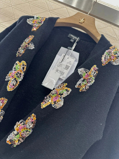 CHANEL DRAWSTRING KNIT CARDIGAN 272297