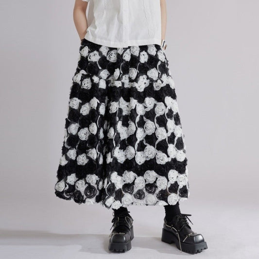 Floral Embroidered Skirt