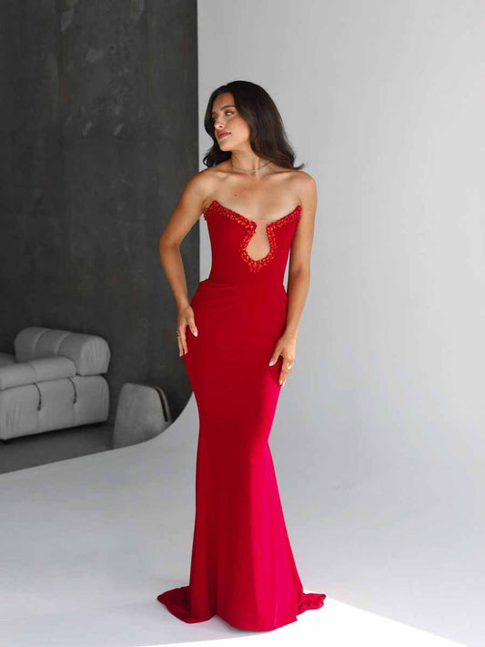Bellatrix Diamond Strapless Maxi Dress