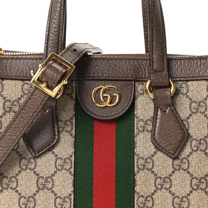 GG Supreme Monogram Small Ophidia Tote Bag Brown