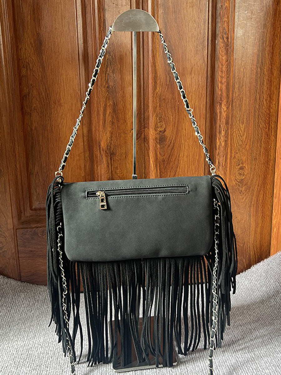 Sofia Sand-colored Tassel Bag
