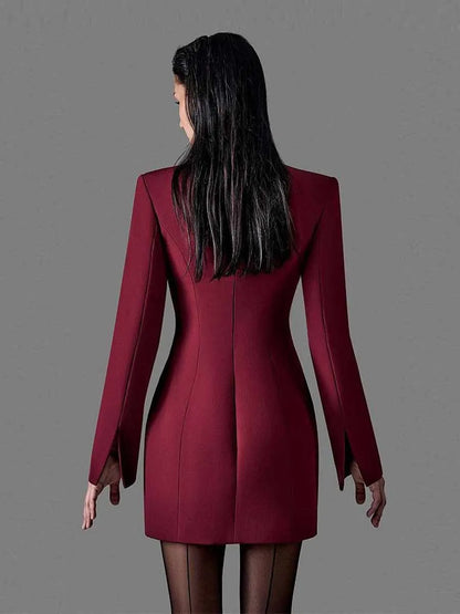 Autumn Shaped Neckline Mini Dress