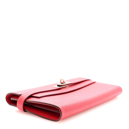 Epsom Kelly Longue Wallet Rose Jaipur