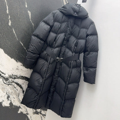 Burberry 25 Hooded Short Down Jacket with Adjustable Waist Black Polyester