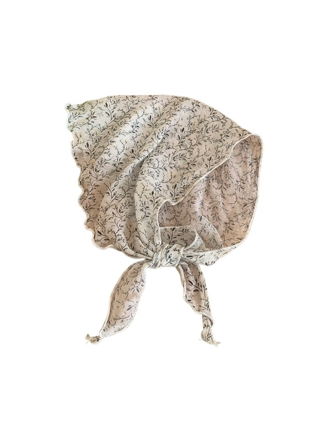 Scarvii - Fresh Style Floral Printed Triangle Scarf - Light &amp; Airy