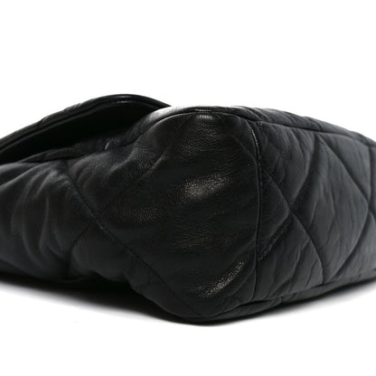 Goatskin Quilted Maxi Chanel 19 Flap Black