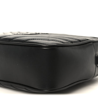 Calfskin Matelasse Monogram Monochrome Lou Camera Bag Black