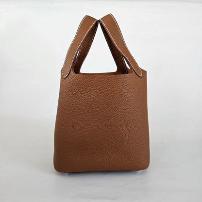 Hermès 18 Picotin Clemence Gold Bag
