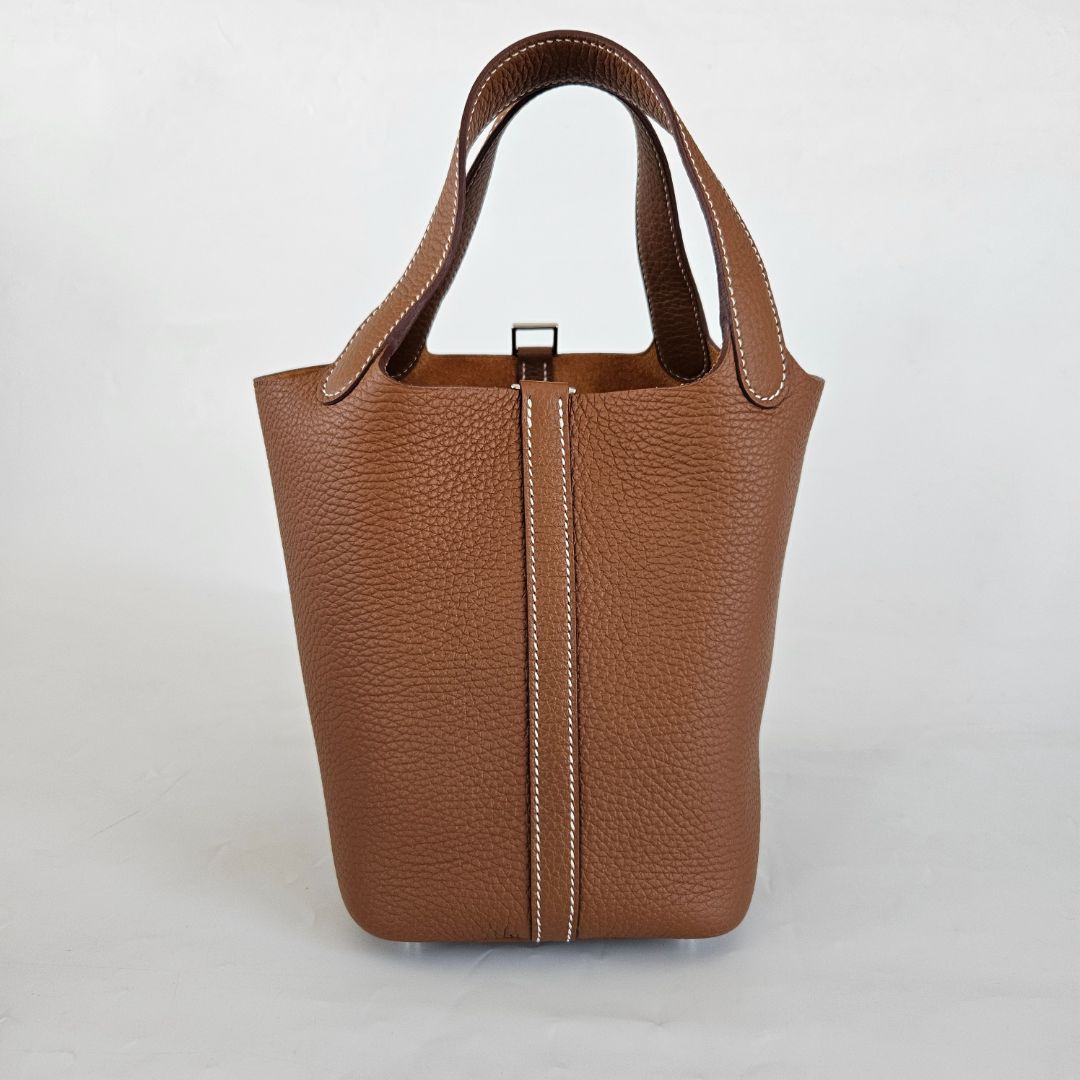 Hermès 18 Picotin Clemence Gold Bag