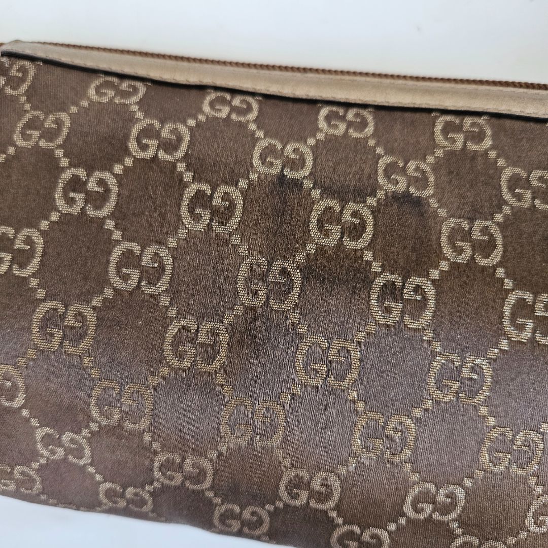 Gucci Bronze Guccissima Pochette Clutch Bag