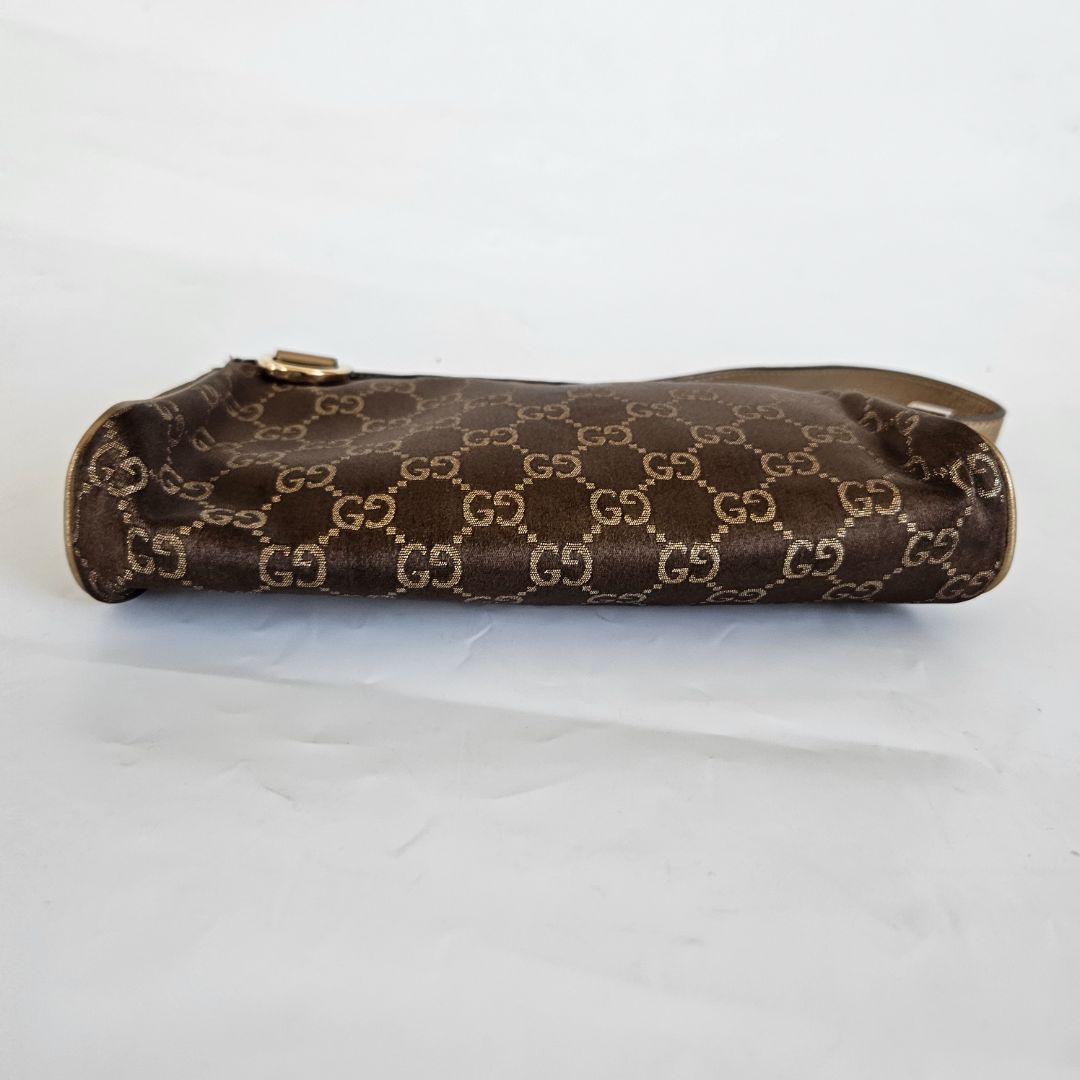 Gucci Bronze Guccissima Pochette Clutch Bag