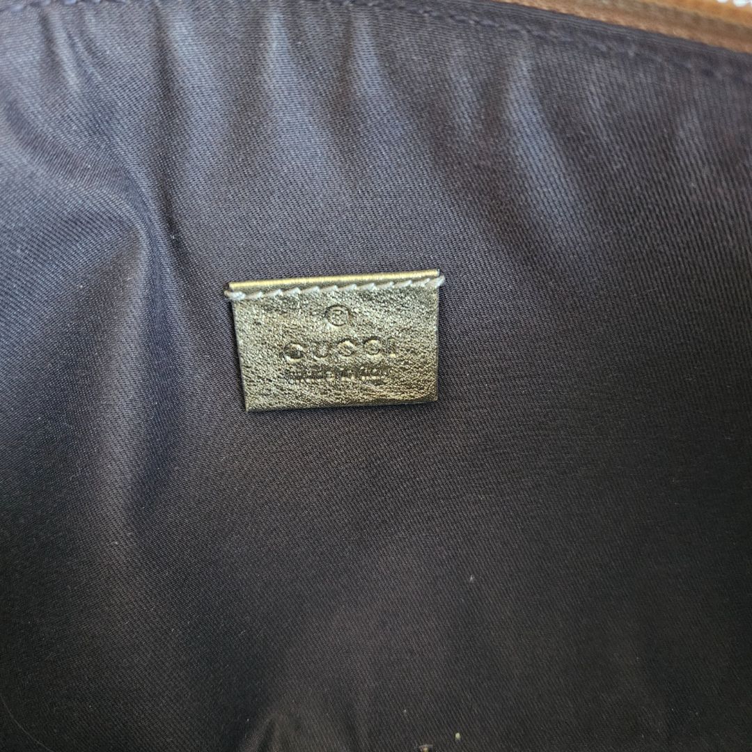 Gucci Bronze Guccissima Pochette Clutch Bag