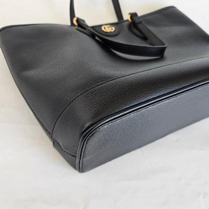 Gucci Black Leather Tote Small Bag