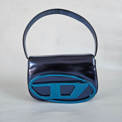 Diesel 1DR Leather Blue Shoulder Bag