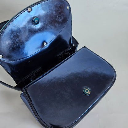 Diesel 1DR Leather Blue Shoulder Bag