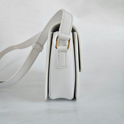 Celine Shiny White Teen Triomphe Bag