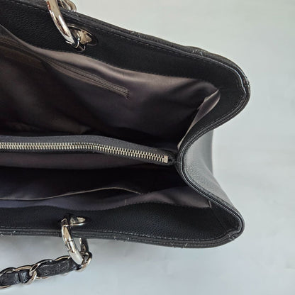 Chanel Black Quilted Caviar Grand Shopping Tote (GST) XL