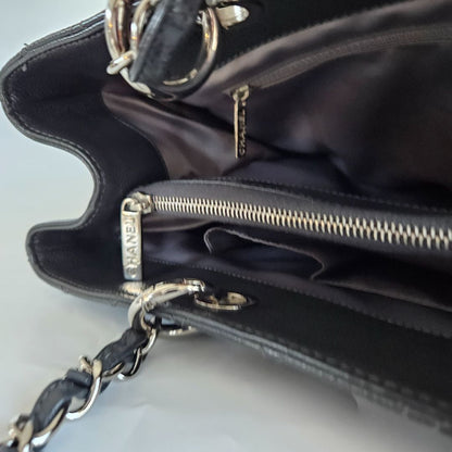 Chanel Black Quilted Caviar Grand Shopping Tote (GST) XL
