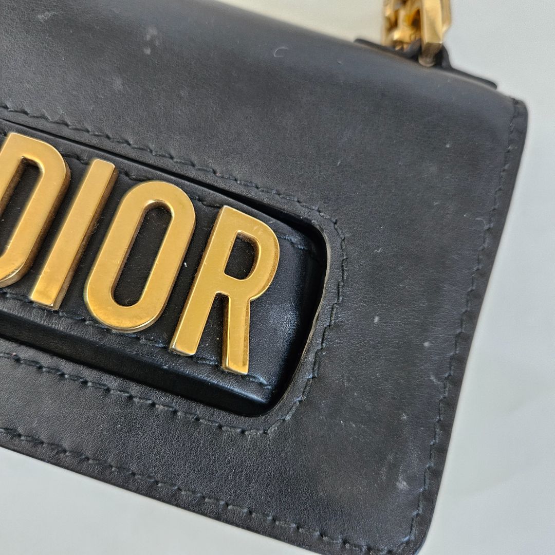 Dior Black Leather J'adior Mini crossbody bag