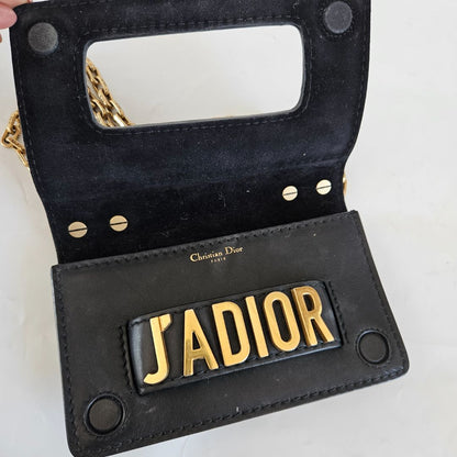 Dior Black Leather J'adior Mini crossbody bag