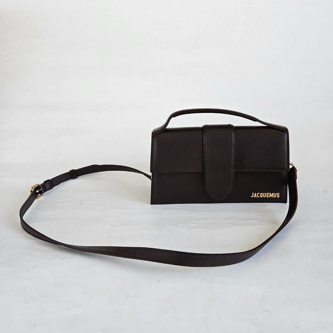 Jacquemus Le Bambino brown leather shoulder bag