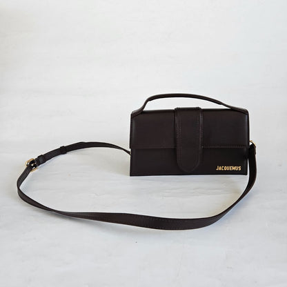 Jacquemus Le Bambino brown leather shoulder bag