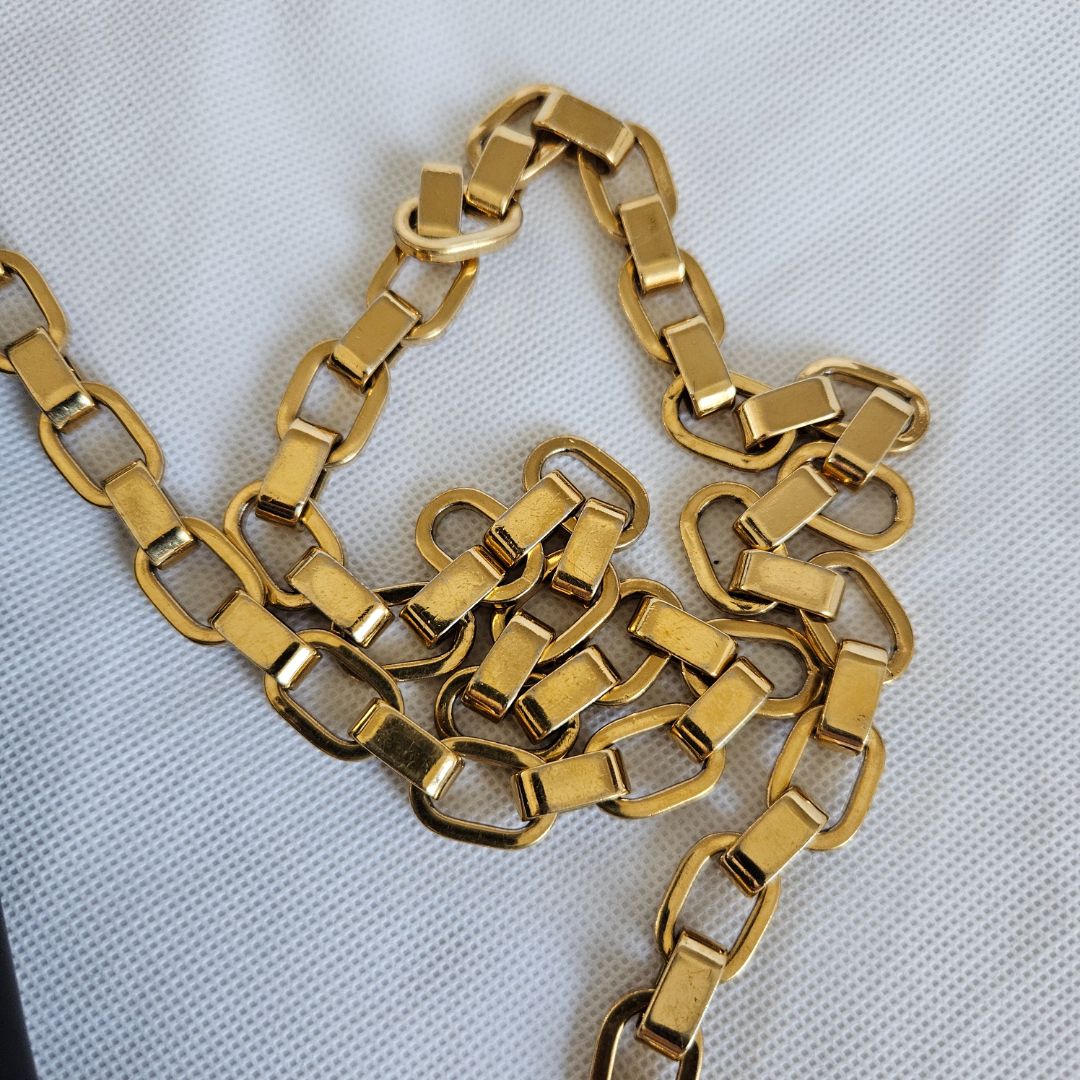 Louis Vuitton Black Leather Chain Louise GM Bag