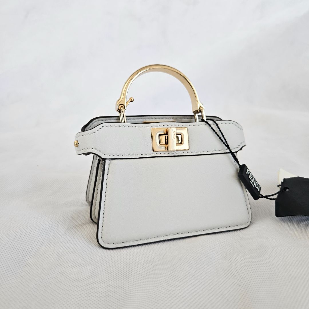 Fendi Nano Peekaboo Calfskin ISeeU Maxi Handle satchel